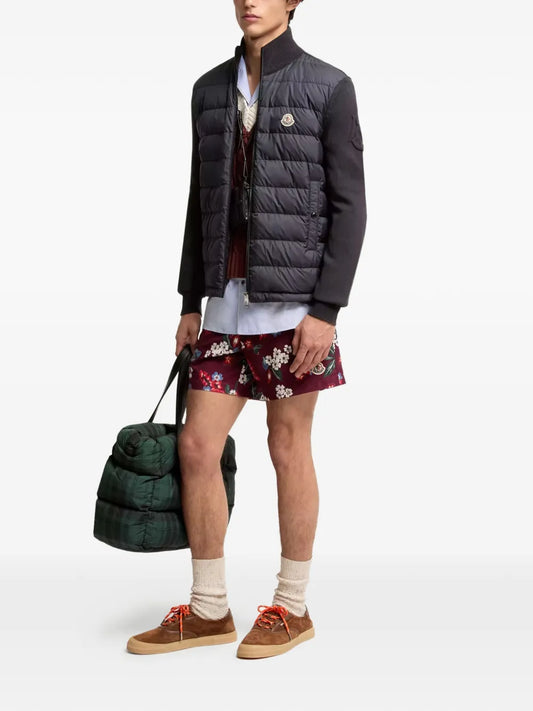 Padded Zip-Up Wool Moncler Cardigan