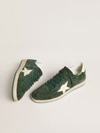 Golden Goose GGDB Ball Star with green leather star and green heel tab