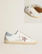 Goolden Goose GGBD Women's Super-Star LTD with multicolor glitter star and suede heel tab