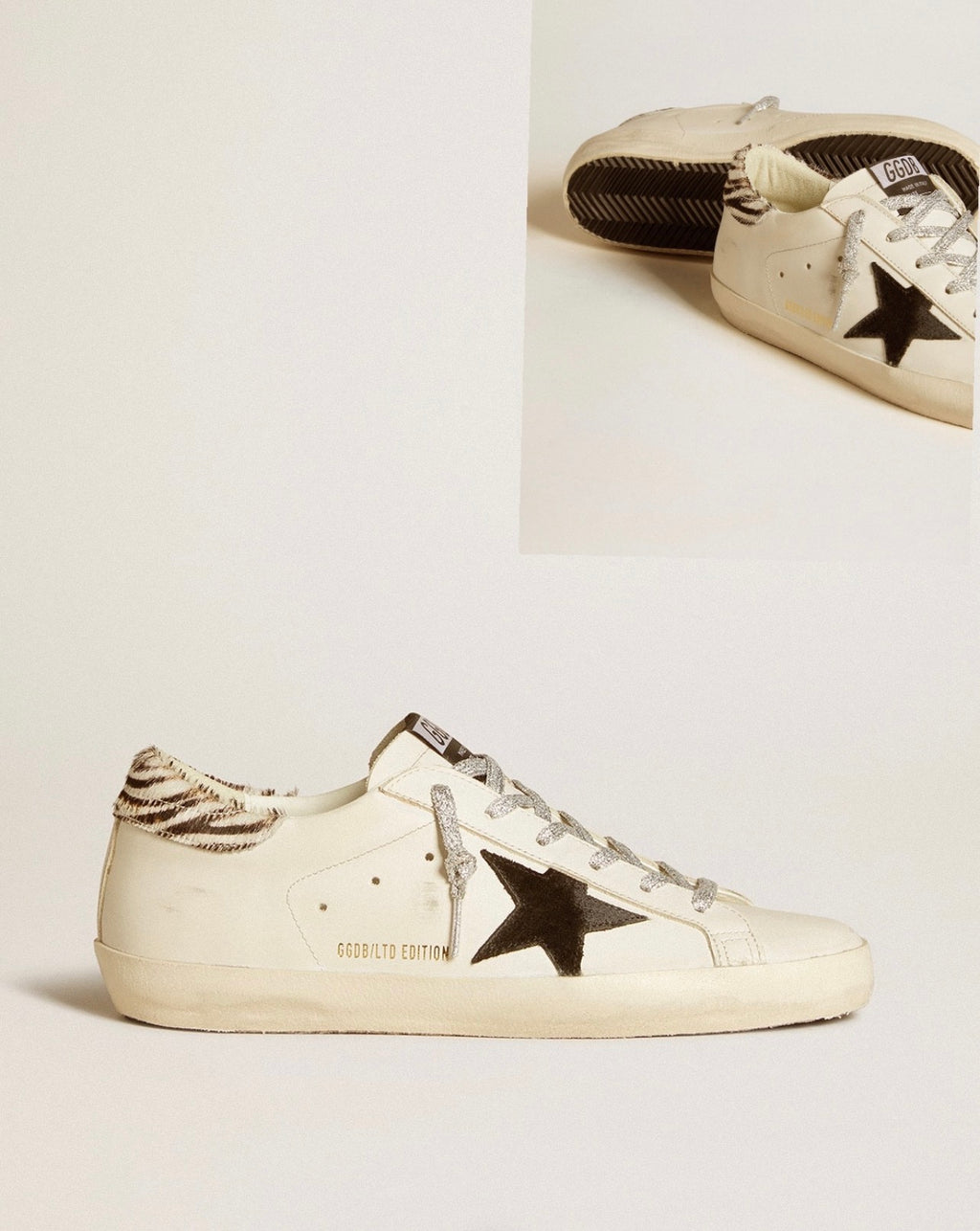 Goolden Goose GGBD Women's Super-Star with suede star and pony skin heel tab