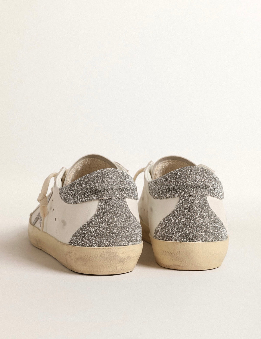 Goolden Goose GGBD Women's Super-Star with silver Swarovski crystal star and heel tab