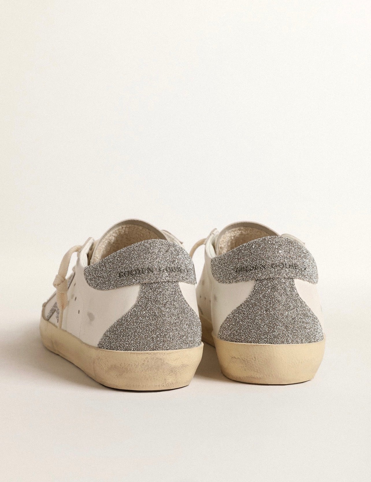 Goolden Goose GGBD Women's Super-Star with silver Swarovski crystal star and heel tab