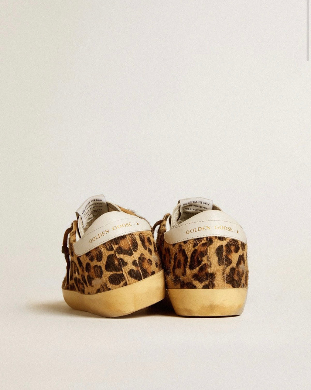 Golden Goose GGDB Women's Super-Star LTD in leopard-print pony skin with leather star and heel tab
