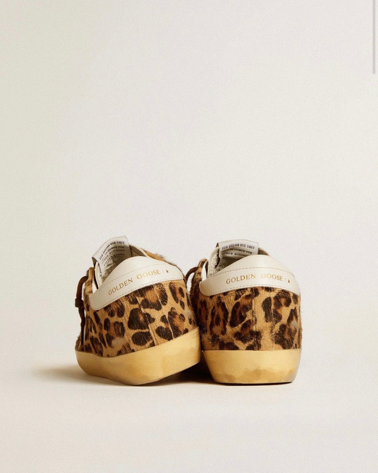 Golden Goose GGDB Women's Super-Star LTD in leopard-print pony skin with leather star and heel tab