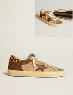 Golden Goose GGDB Women's Super-Star in suede with leather star and pony skin heel tab