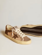 Golden Goose GGDB Women's Super-Star in suede with leather star and pony skin heel tab
