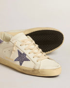 Golden Goose GGDB Women's Super-Star LTD with suede star and heel tab with Swarovski crystals