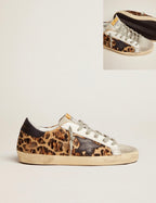 Golden Goose GGDB Women's Super-Star in leopard print leather