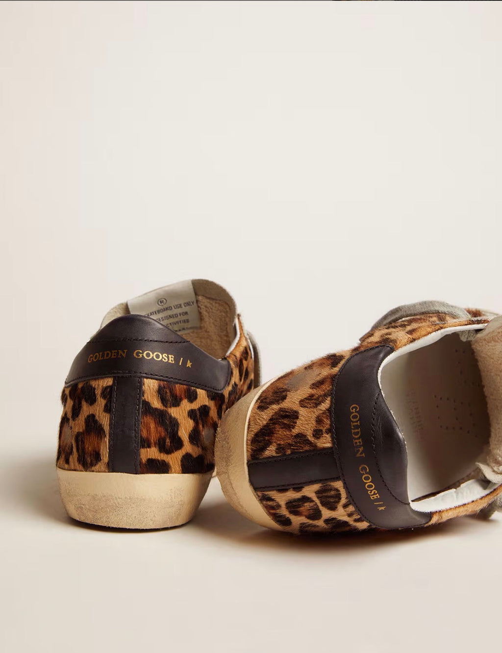 Golden Goose GGDB Women's Super-Star in leopard print leather