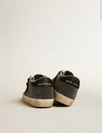 Golden Goose GGDB Women's Super-Star in black Swarovski crystals with black suede star