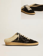Golden Goose GGDB Women's Ball Star LTD with Swarovski crystals and gray suede star