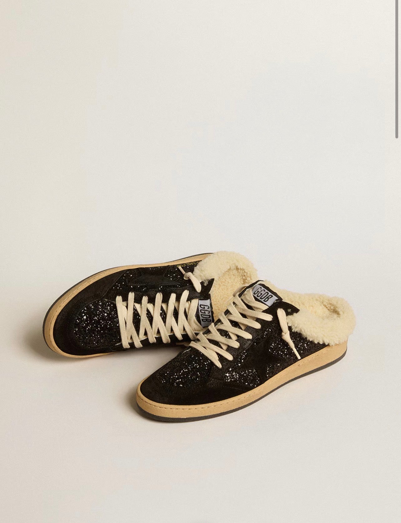 Golden Goose GGDB Women's Ball Star LTD with Swarovski crystals and gray suede star