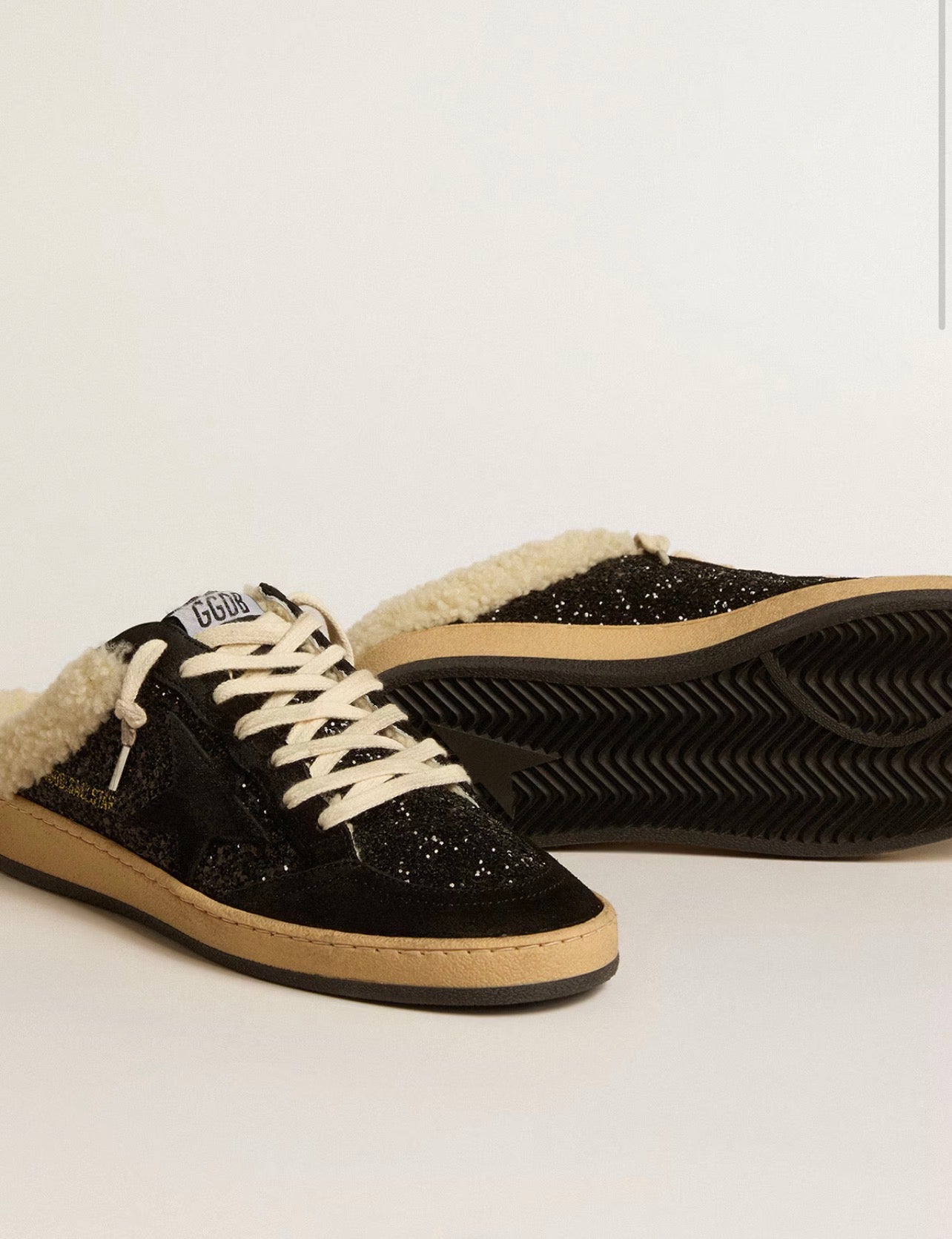 Golden Goose GGDB Women's Ball Star LTD with Swarovski crystals and gray suede star