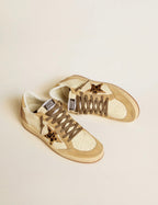 Golden Goose GGDB Women's Ball Star in nappa and suede with pony skin star and metallic heel tab
