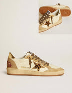 Golden Goose GGDB Women's Ball Star in nappa and suede with pony skin star and metallic heel tab