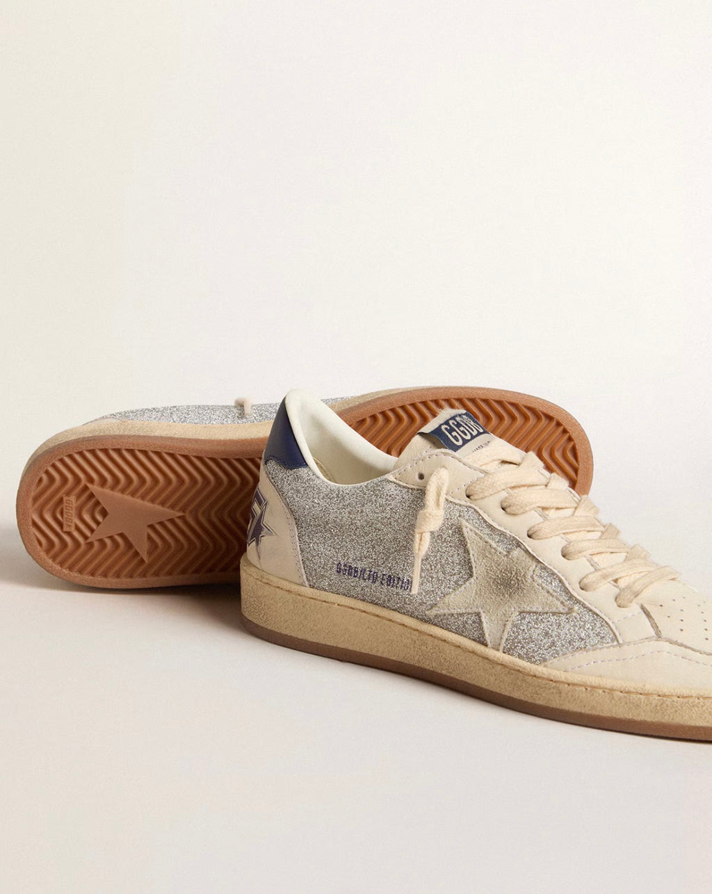 Golden Goose GGDB Women's Ball Star LTD in Swarovski crystals and leather with white suede star