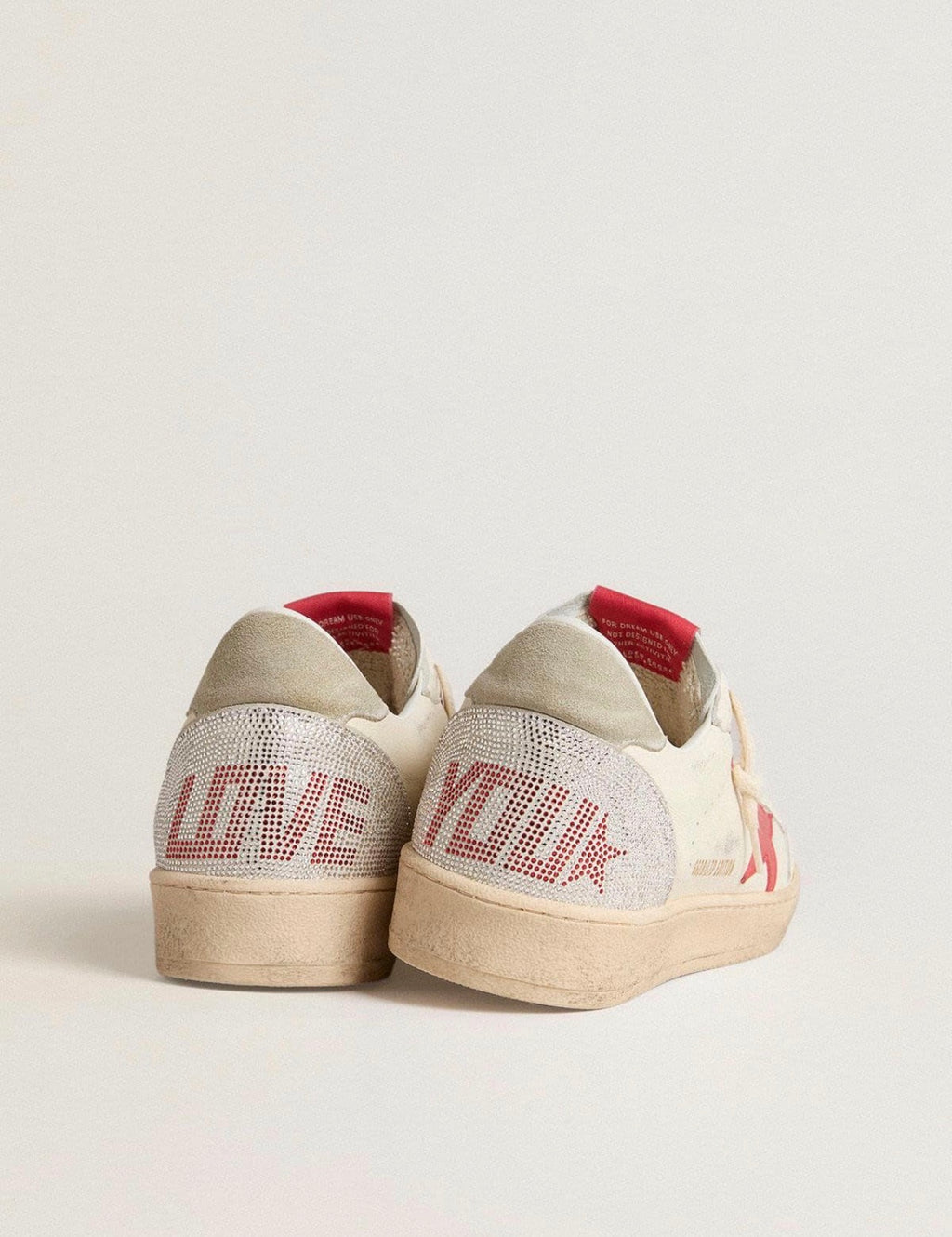 Golden Goose GGDB Valentine's Women's Ball Star with red leather star star and red Swarovski lettering