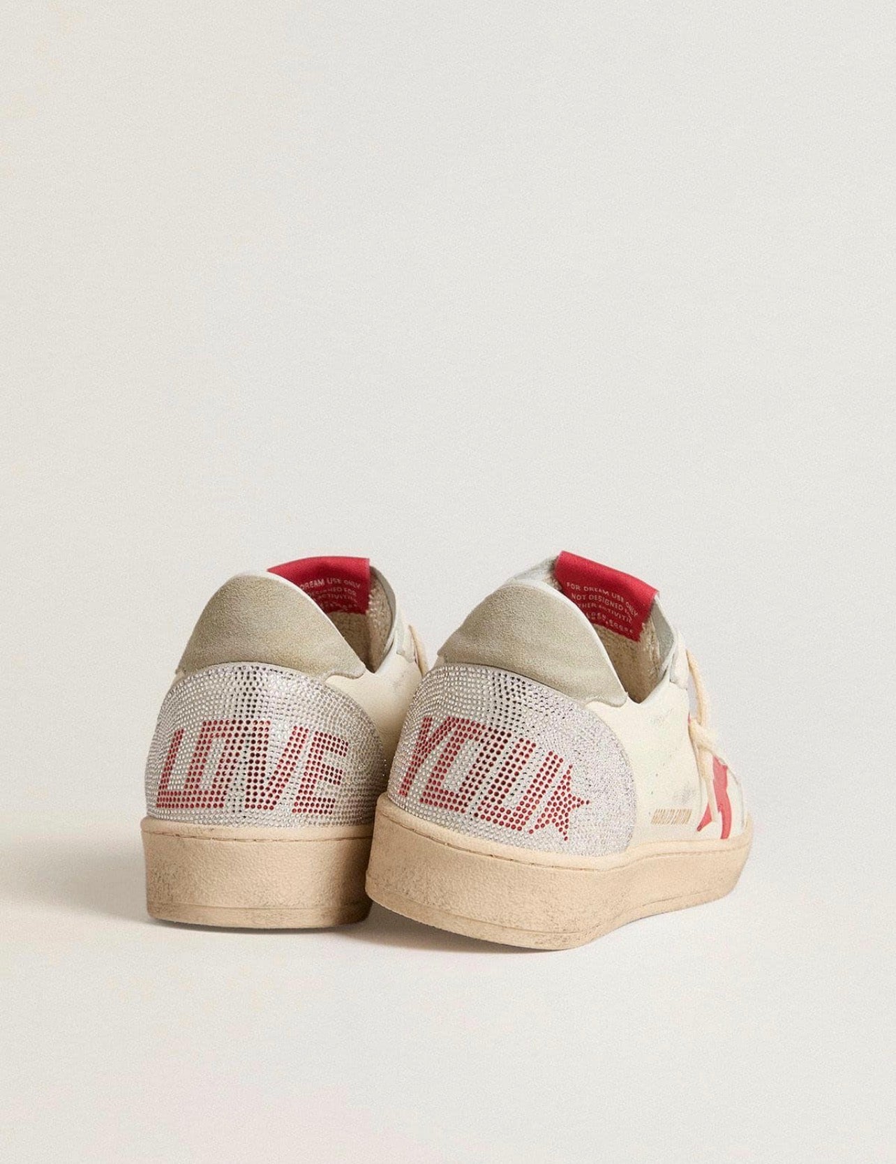 Golden Goose GGDB Valentine's Women's Ball Star with red leather star star and red Swarovski lettering